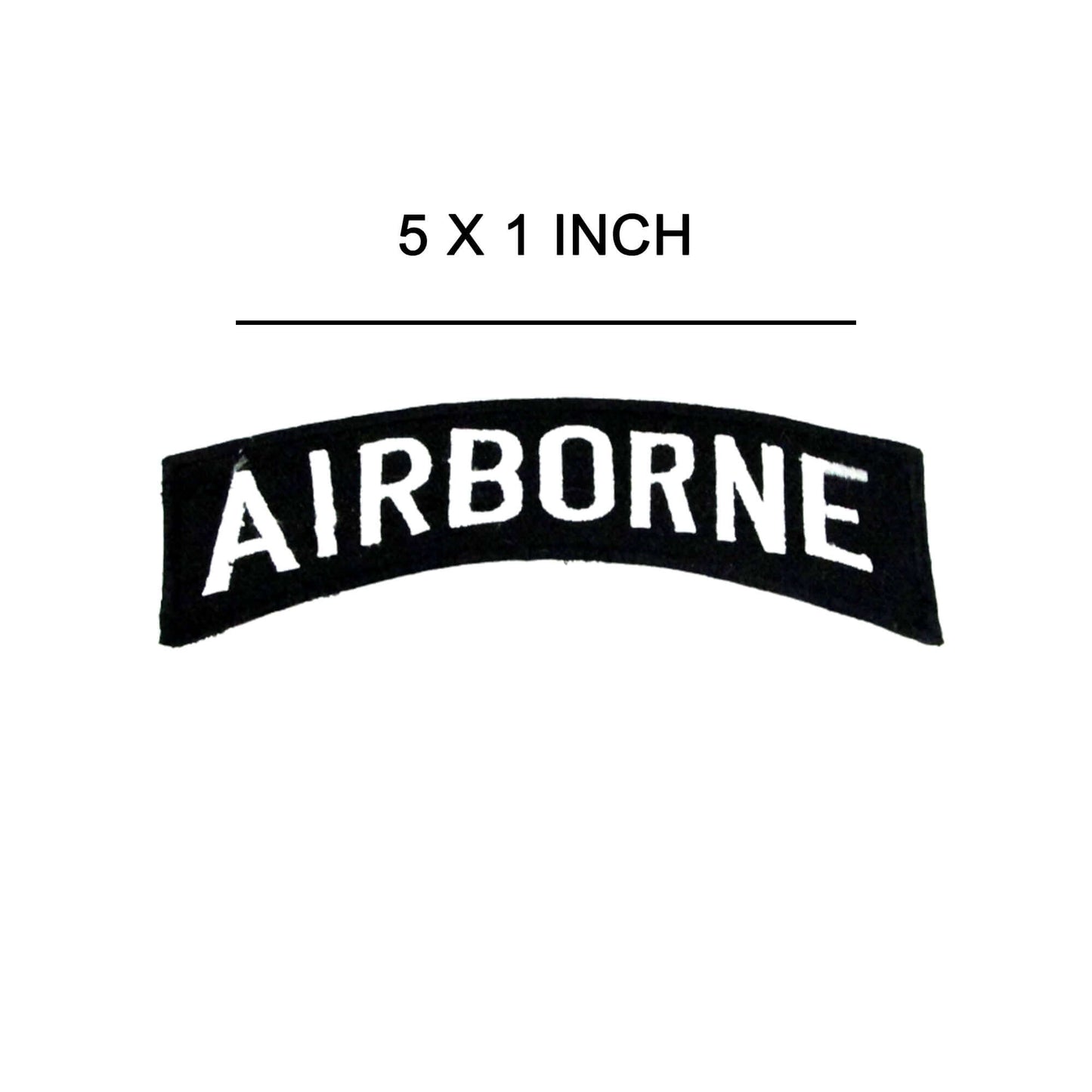 Airborne American Veterans Small Rocker Patch - Military Biker Patch Military Rocker Patch - Veteran Biker Patch Veteran Patches