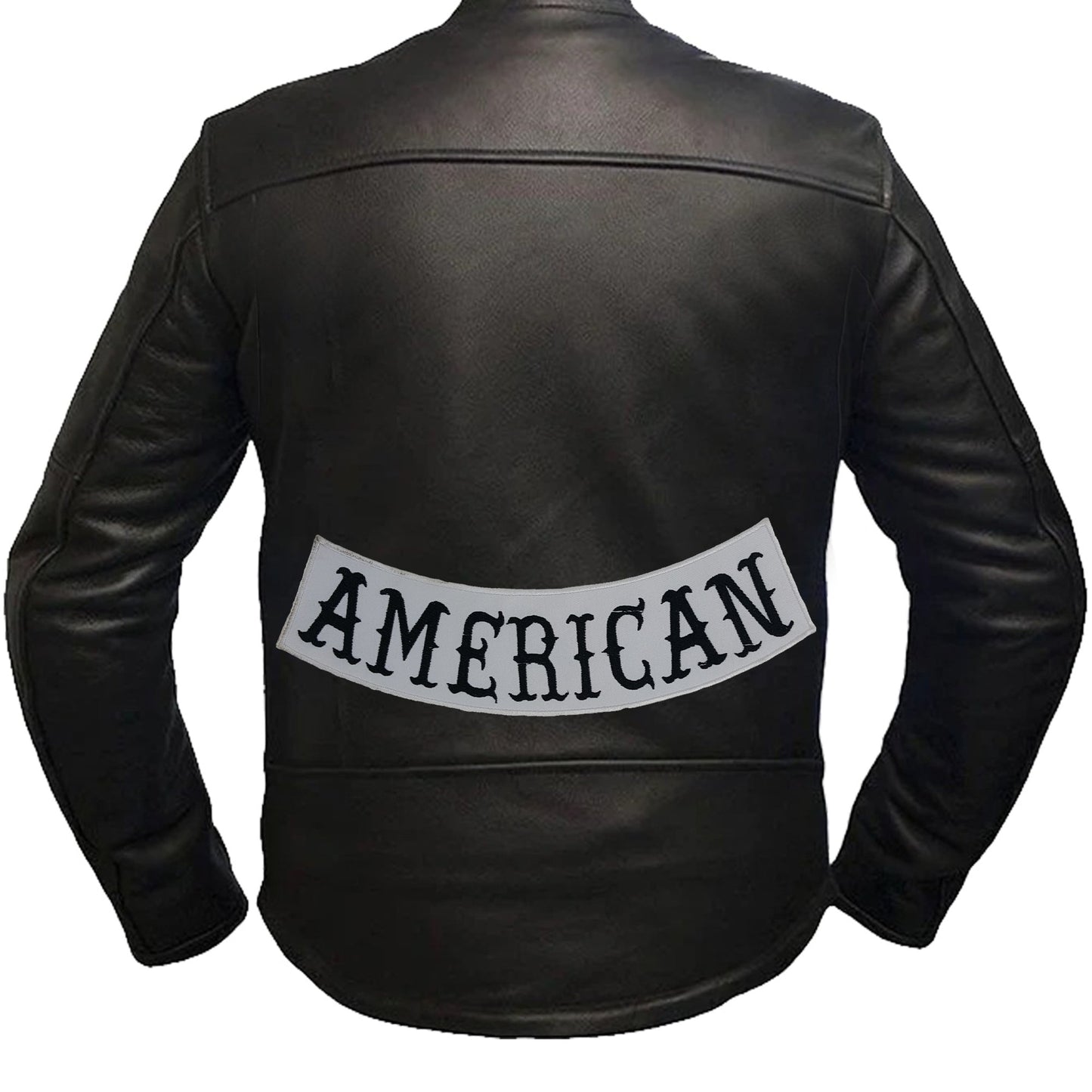 American Black Rocker Patch - Embroidered Biker Patch for Vest Veteran Patches