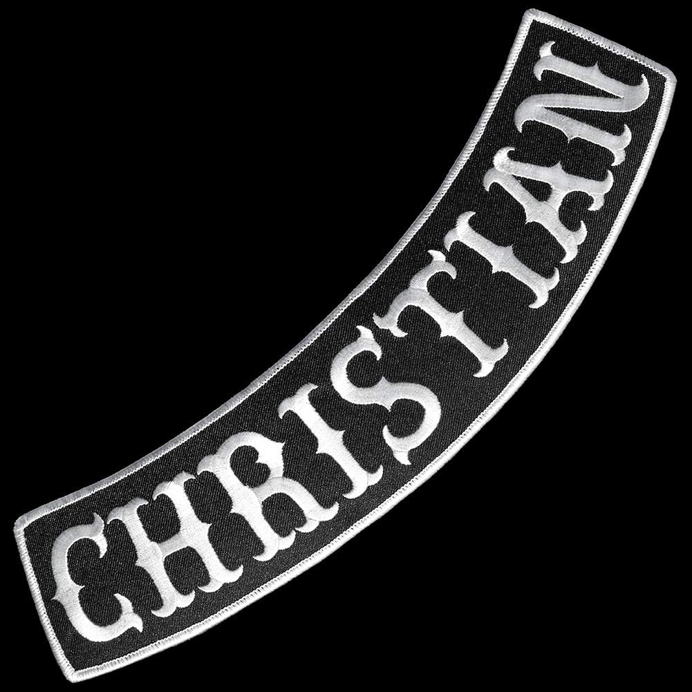 Christian Embroidered Patch - Biker Rocker 12" Veteran Patches