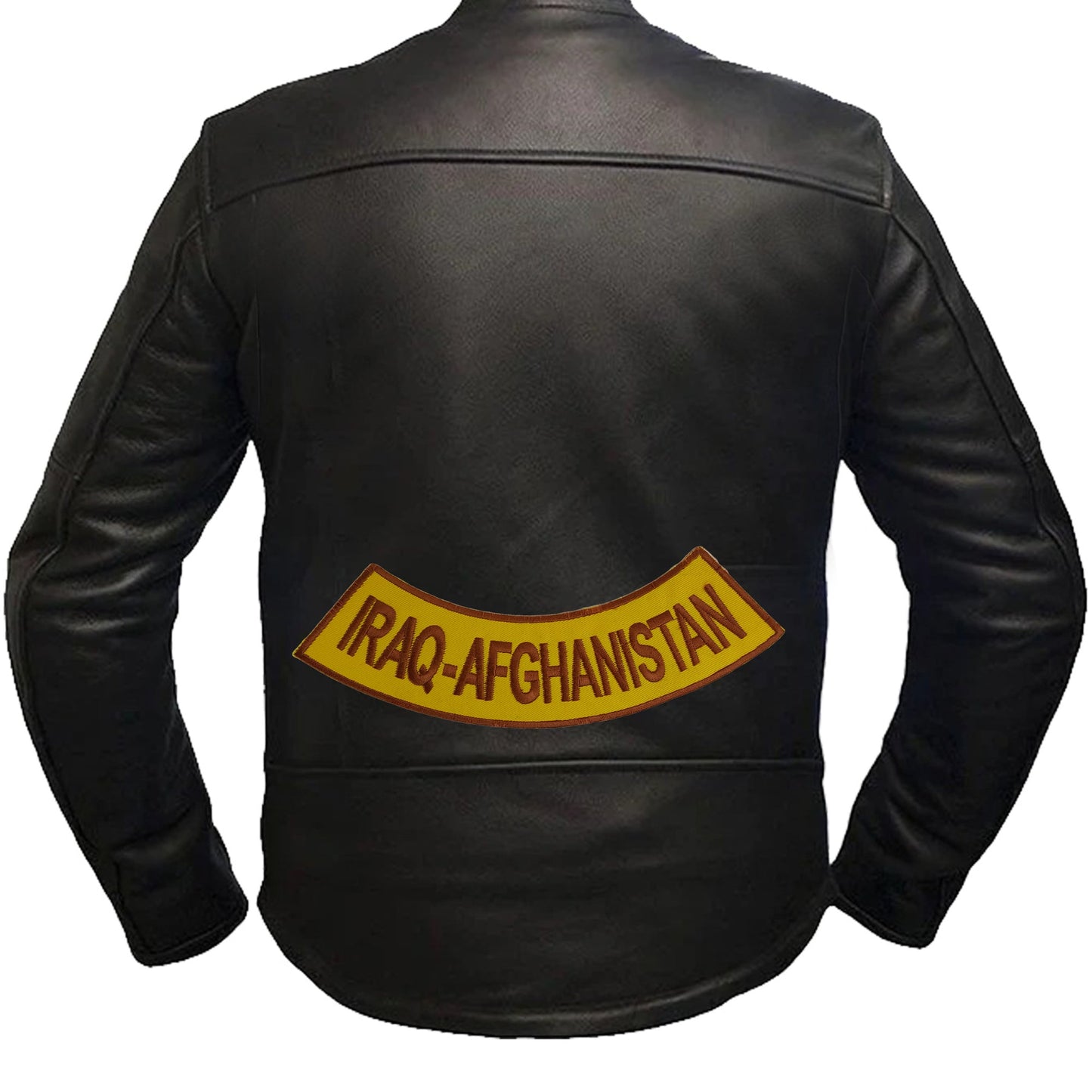 Iraq - Afghanistan Brown Border Military Rocker Patch - Veteran Biker Patch Veteran Patches