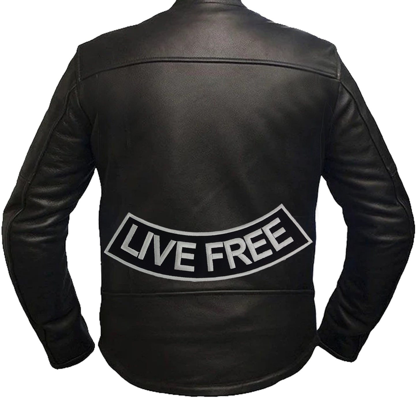 Live Free Bold Rocker Patch - Embroidered Biker Patch for Vest Veteran Patches