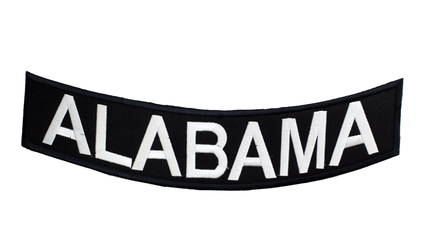 Alabama Rocker Patch - Embroidered Biker Patch for Vest