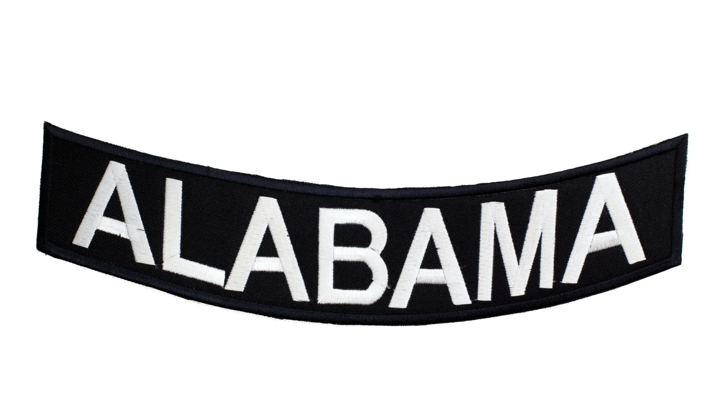 Alabama Rocker Patch - Embroidered Biker Patch for Vest Veteran Patches