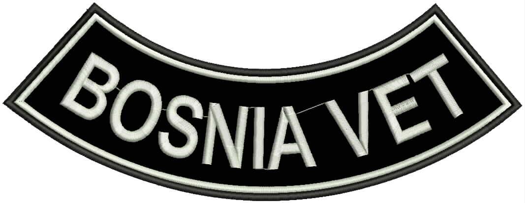 Bonsia Vet Rocker Patch - Embroidered Biker Patch for Vest Veteran Patches