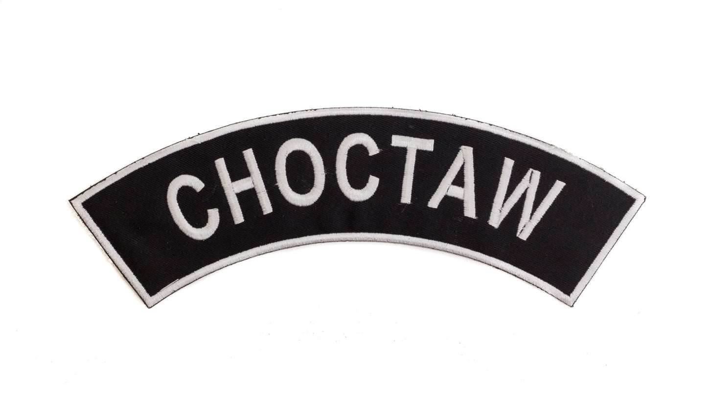 Choctaw Rocker Patch - Embroidered Biker Patch for Vest Veteran Patches