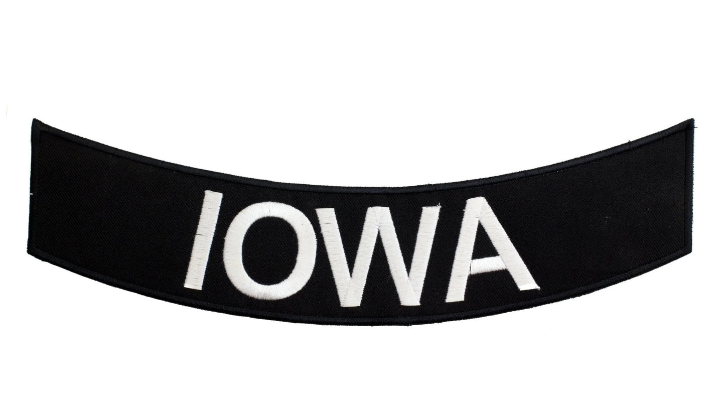 Iowa Rocker Patch - Embroidered Biker Patch for Vest Veteran Patches