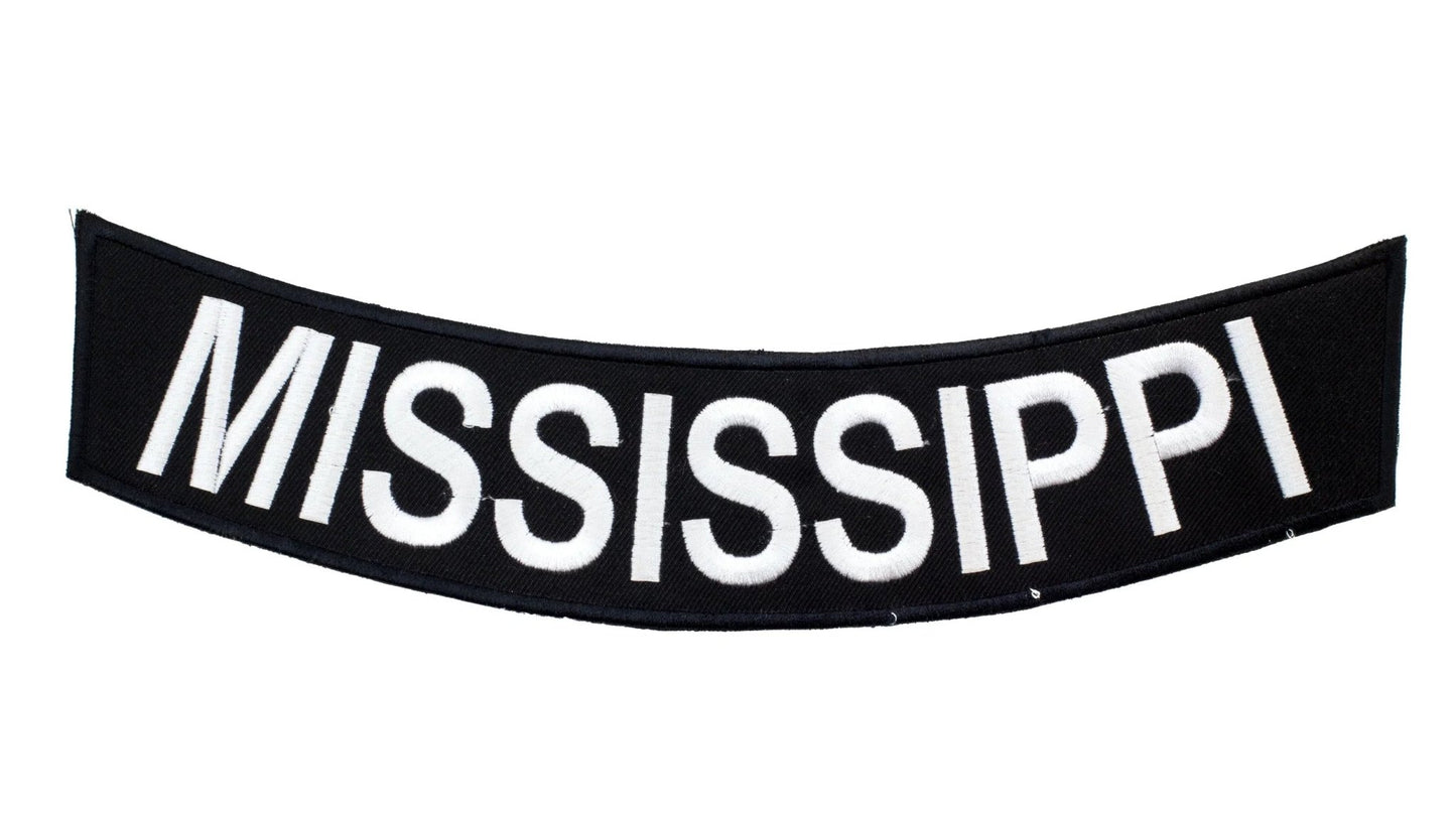Mississippi Rocker Patch - Embroidered Biker Patch for Vest Veteran Patches
