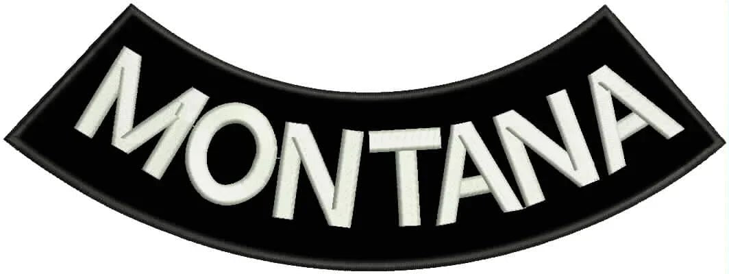 Montana Rocker Patch - Embroidered Biker Patch for Vest Veteran Patches