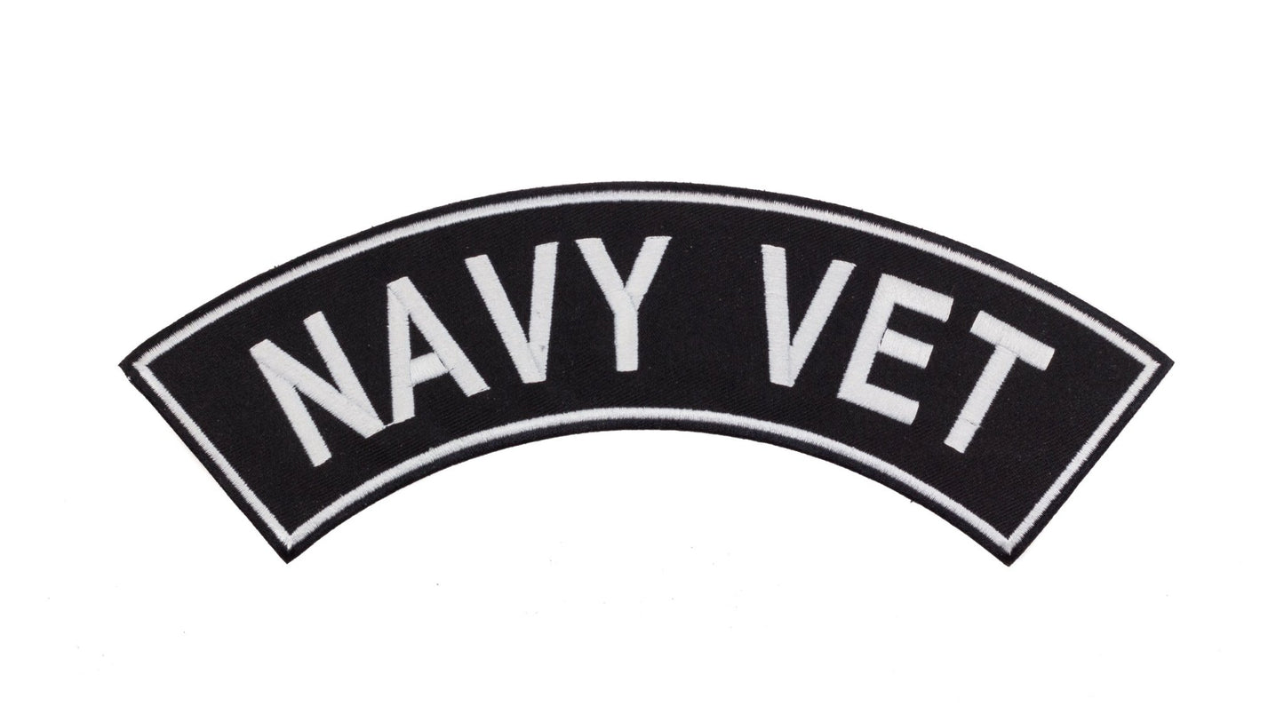 Navy Vet Military Rocker Patch - Veteran Biker Patch Veteran Patches