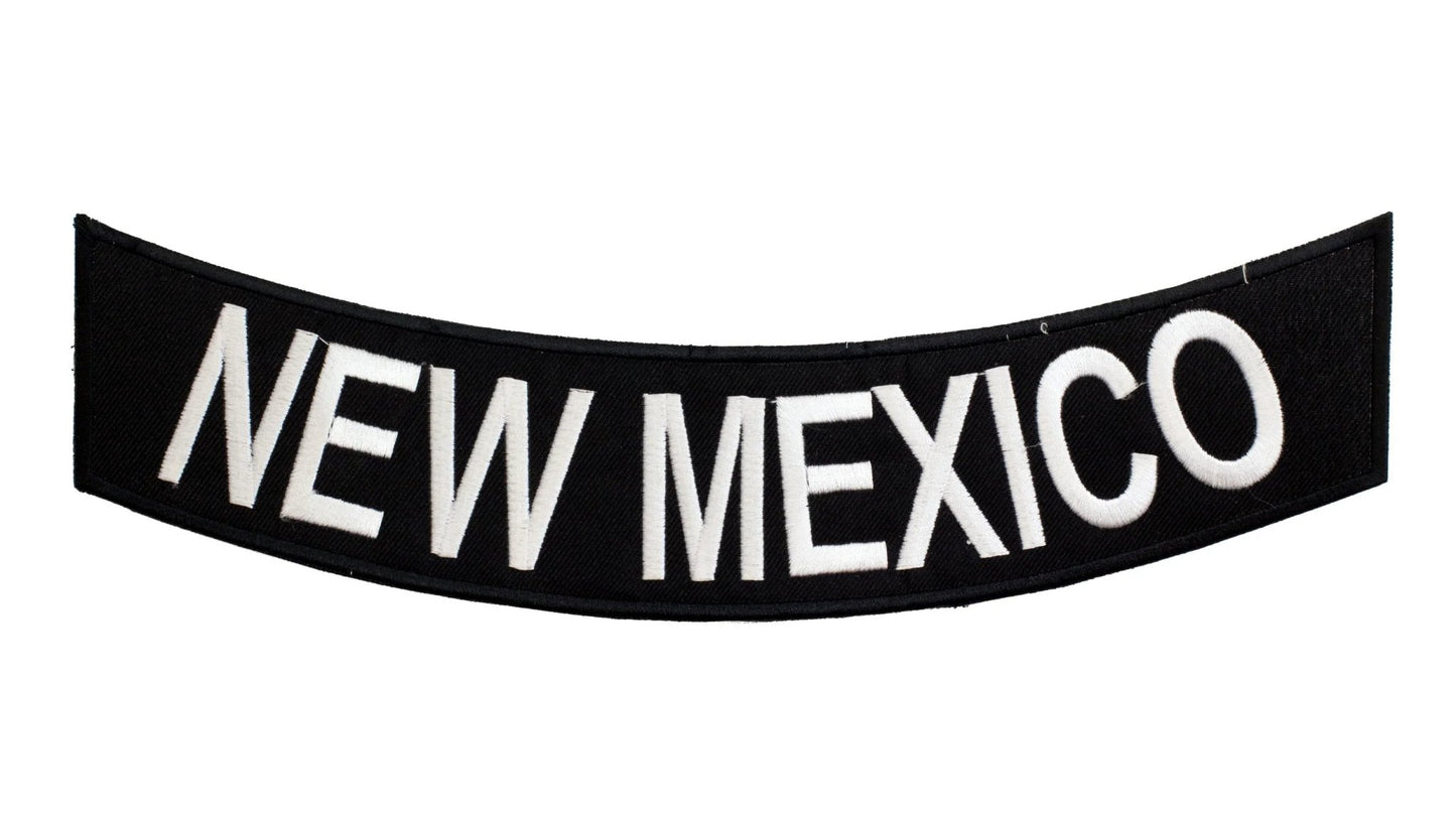 New Mexico Rocker Patch - Embroidered Biker Patch for Vest Veteran Patches