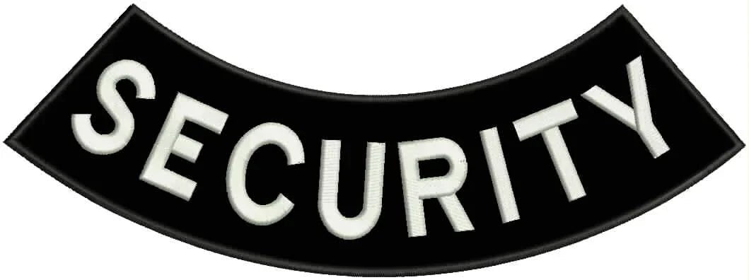 Security Rocker Patch - Embroidered Biker Patch for Vest Veteran Patches