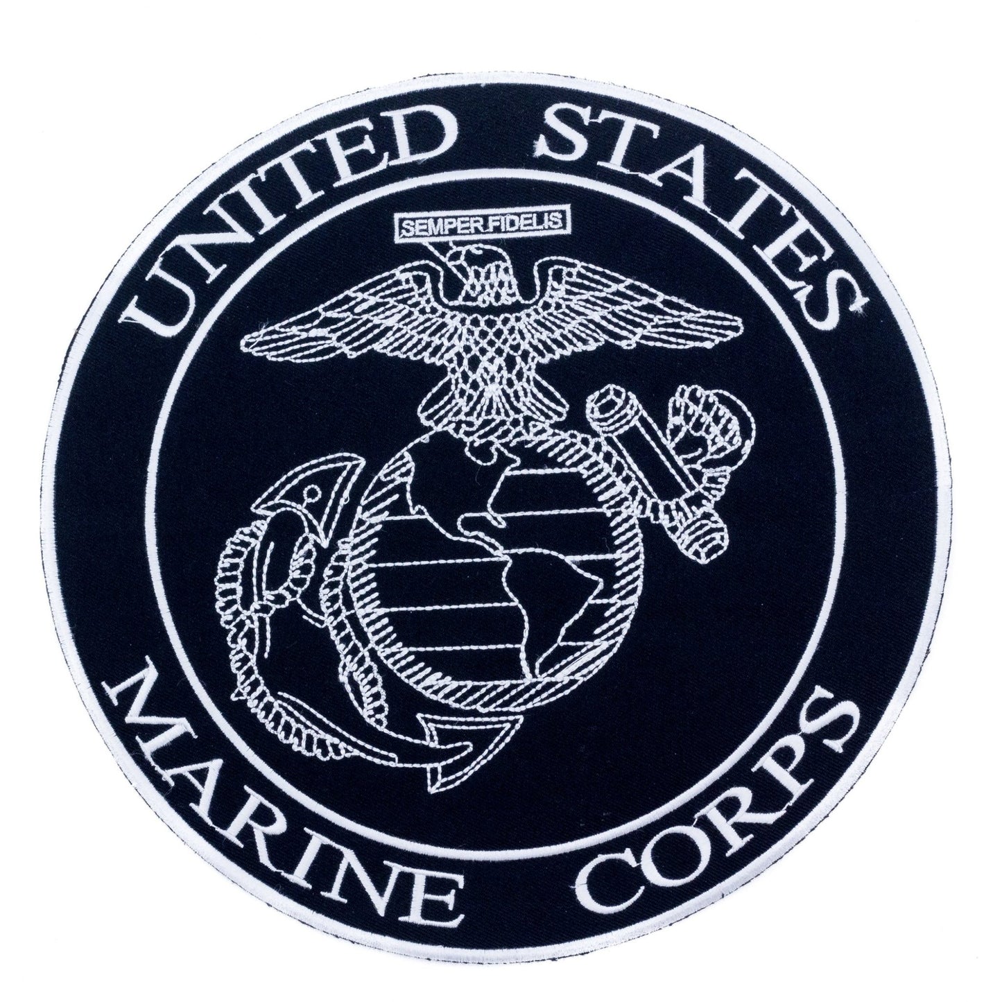 United State Marine Crops Round Military Center Patch - Veteran Biker Patch Veteran Patches