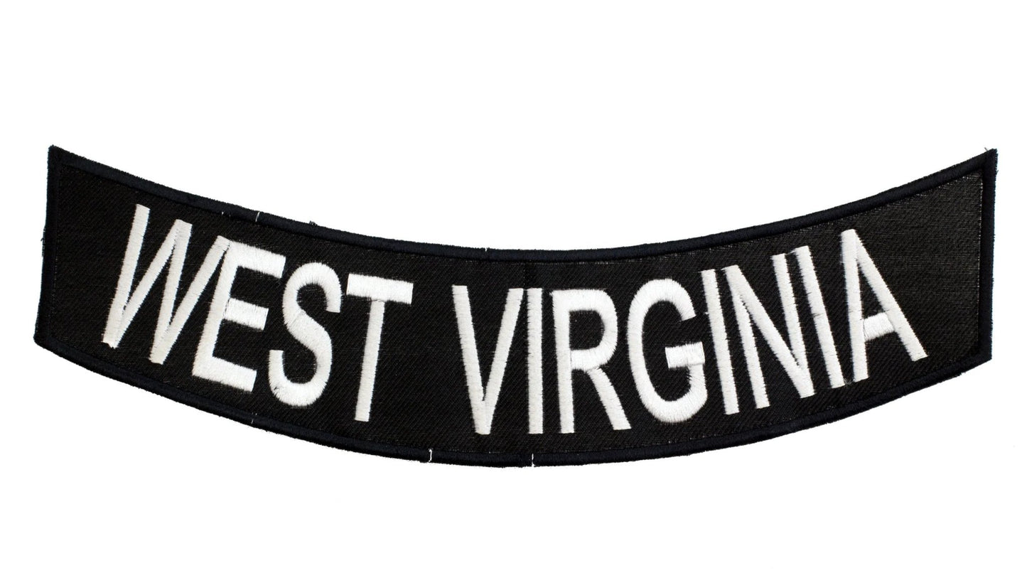 West Virgina Rocker Patch - Embroidered Biker Patch for Vest Veteran Patches