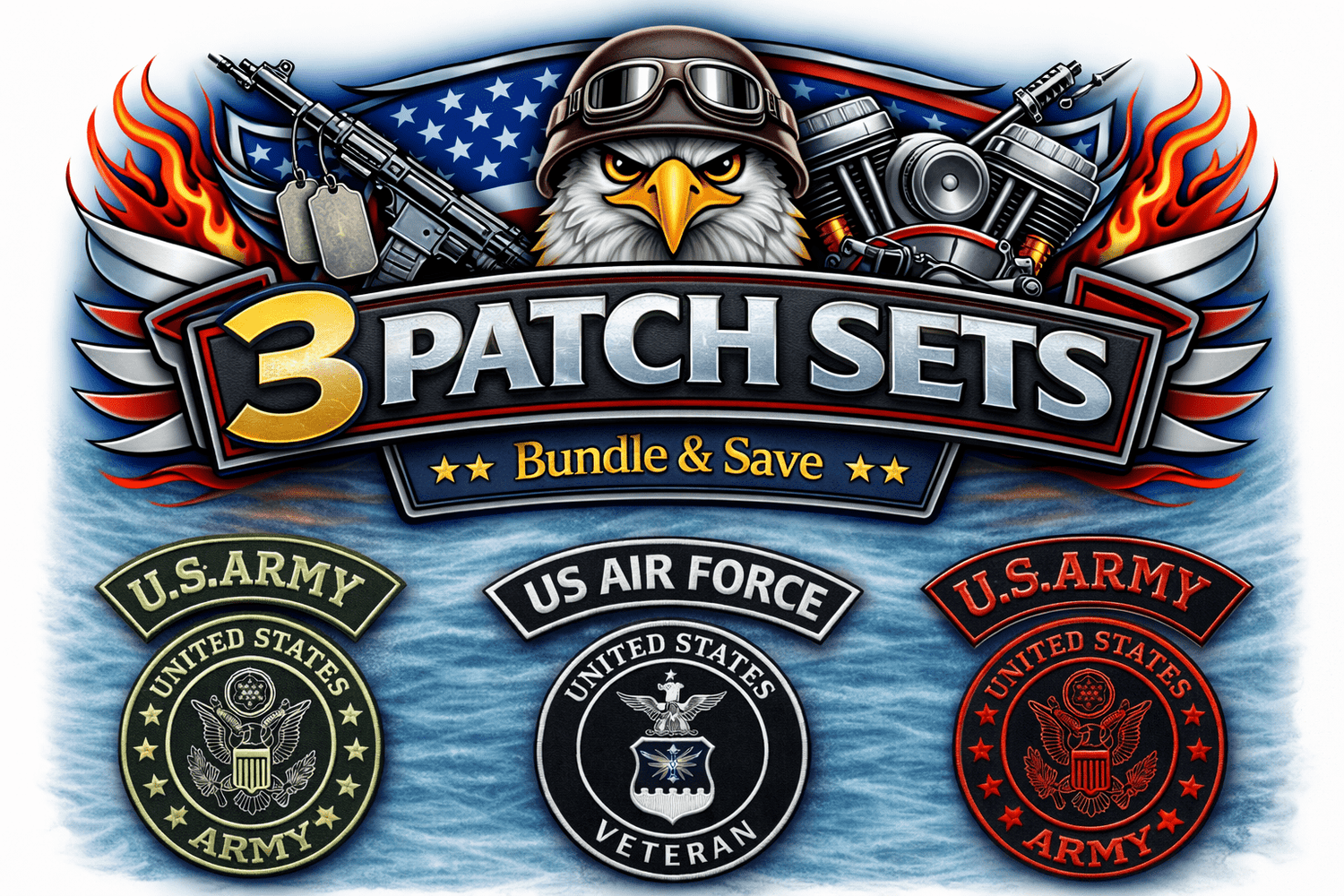 3 Patch Sets - Veteran Patches