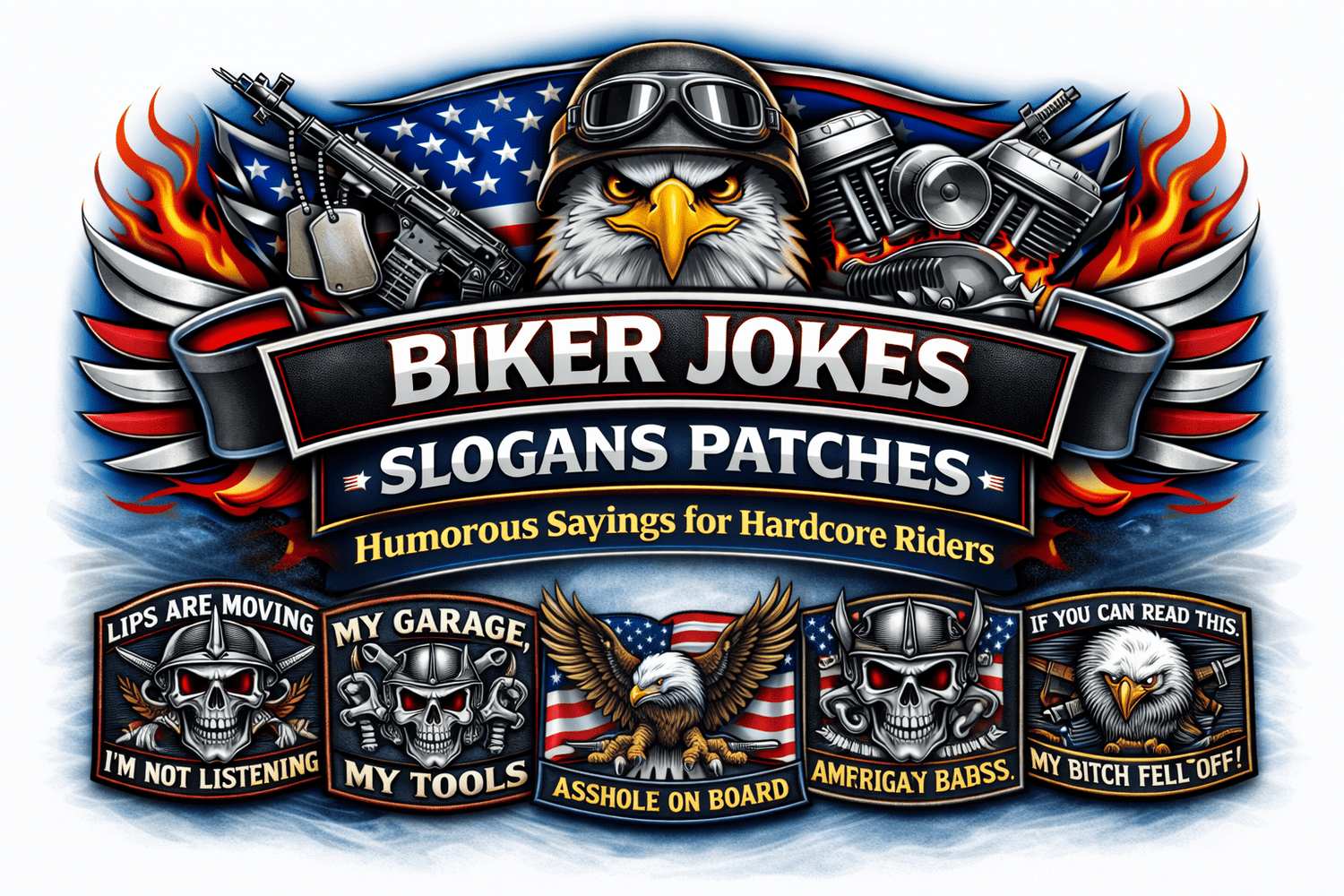 Biker Jokes & Slogans Patches - Veteran Patches
