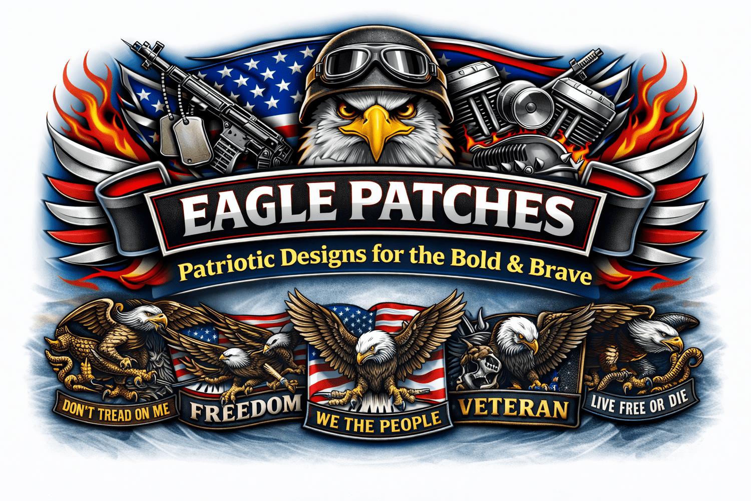 Eagle Patches | Embroidered Eagle Patch Collection - Veteran Patches