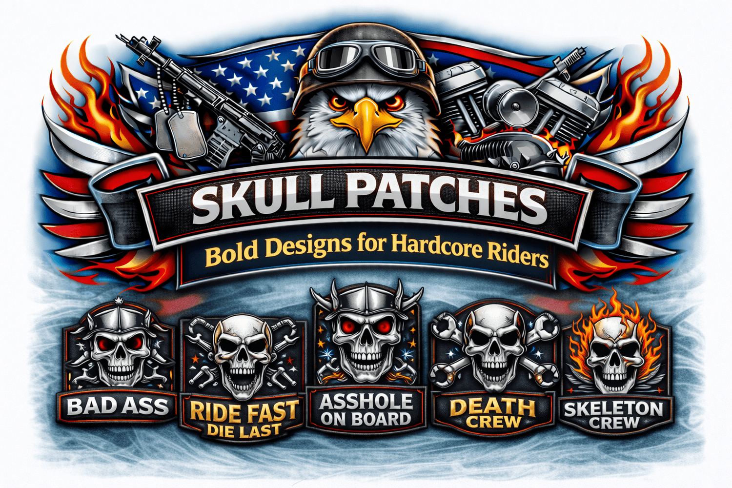 Skull Patches - Veteran Patches