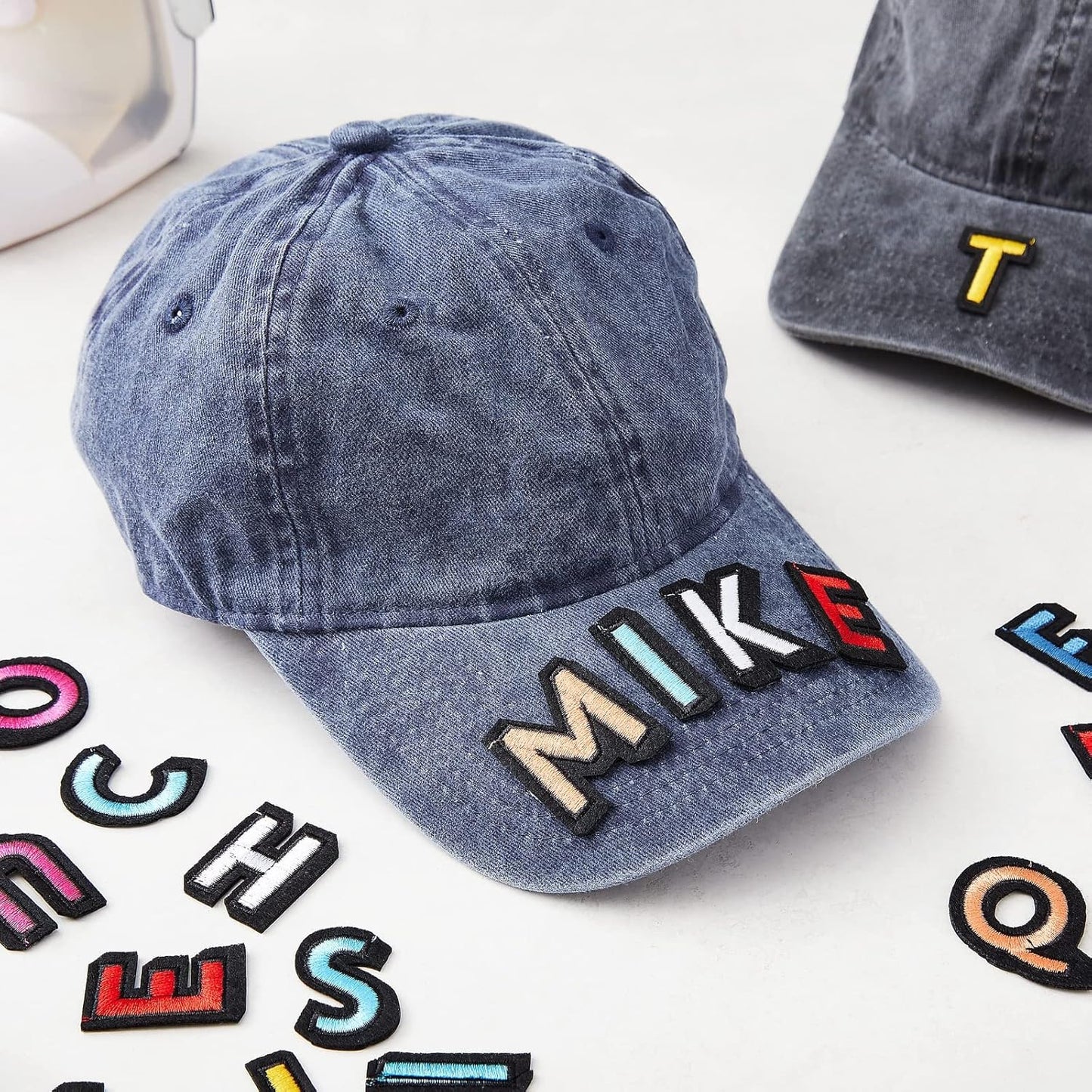 104 Pcs Iron On Letters & Patches - 1.4x1" Multicolor Veteran Patches