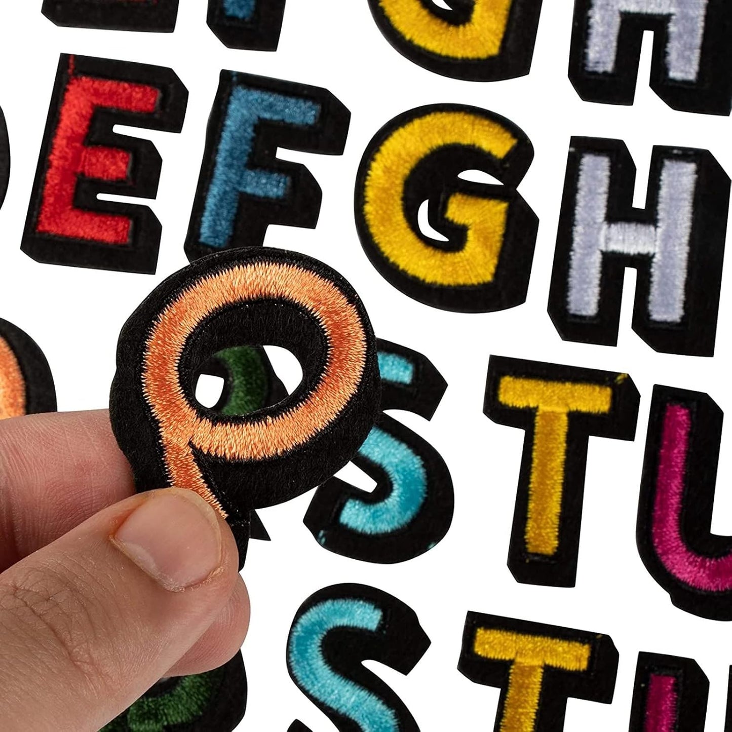 104 Pcs Iron On Letters & Patches - 1.4x1" Multicolor Veteran Patches