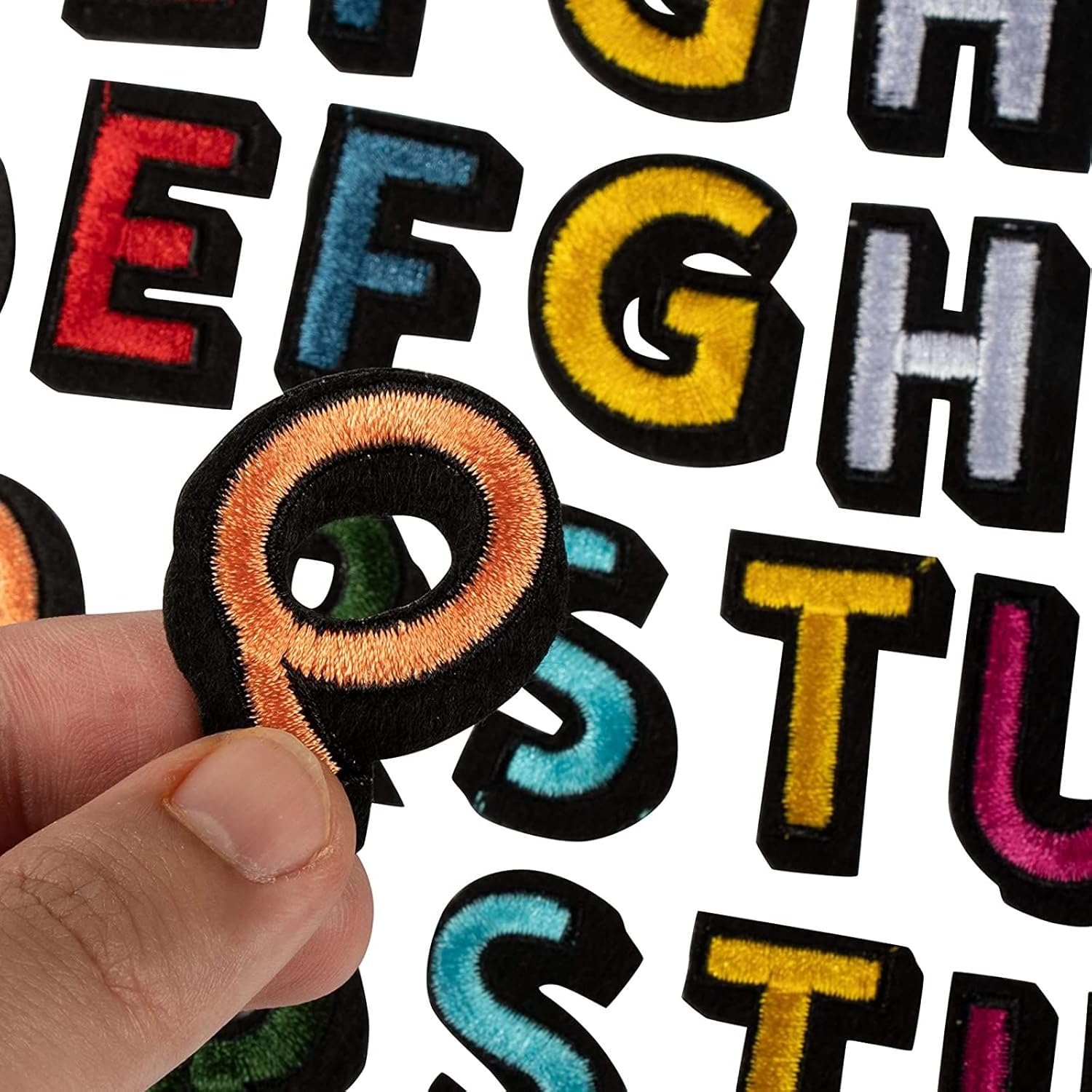 104 Pcs Iron On Letters & Patches - 1.4x1" Multicolor Veteran Patches