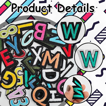 108 Pcs Iron On Letters A - Z & Numbers 0 - 9 - EMORBALS Veteran Patches