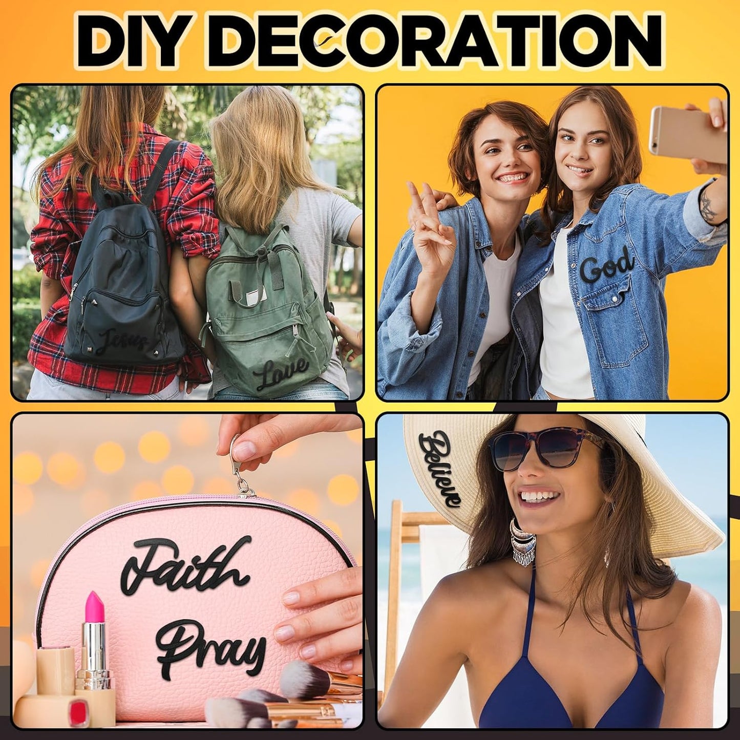 12 Pcs Christian Patches - 4 - 6 Inch Religious Bible Veteran Patches