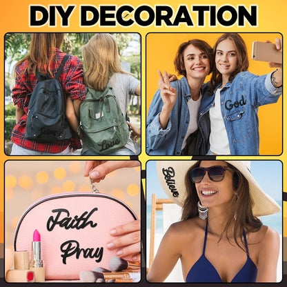 12 Pcs Christian Patches - 4 - 6 Inch Religious Bible Veteran Patches