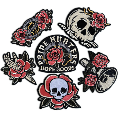15 Pcs Rock Band Patches - Dark Embroidered Applique Veteran Patches