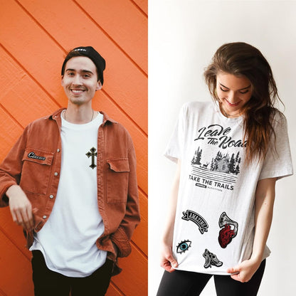 15 Pcs Rock Band Patches - Dark Embroidered Applique Veteran Patches