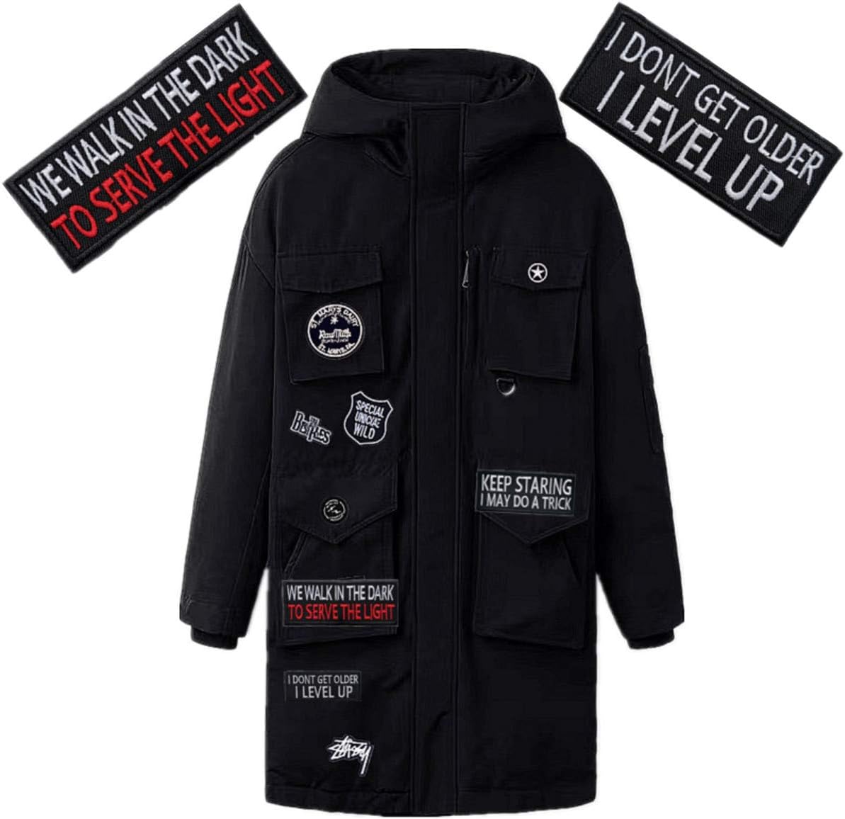 15 Pcs Slogan Letter Patches - Motorcycle Biker Veteran Patches