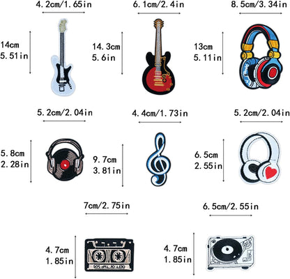 16 Pcs Hip Hop Music Iron On Patches - Embroidered Veteran Patches