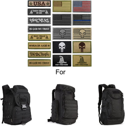 18 Pcs American Flag Patches - Thin Blue Line Bundle Veteran Patches