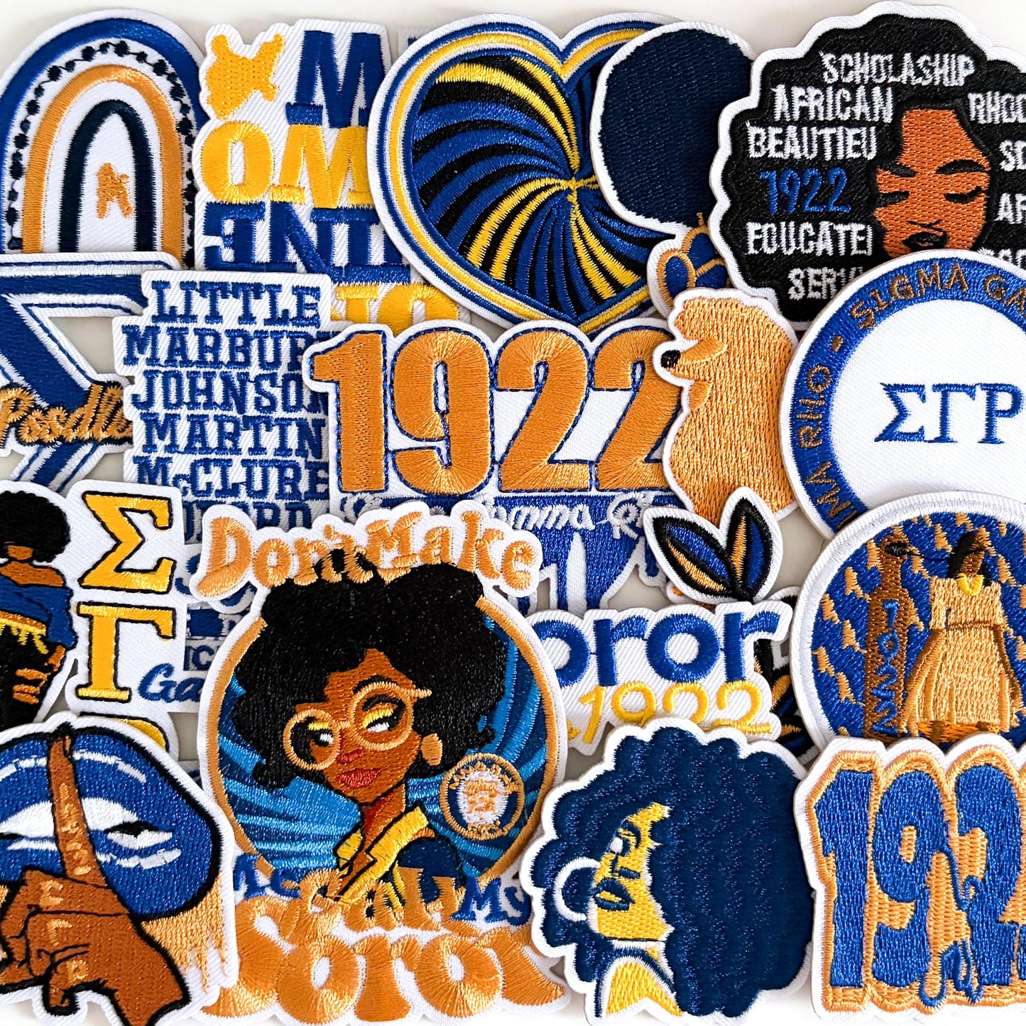 18 Pcs Zeta Phi Beta Patches - Sorority Embroidered Veteran Patches