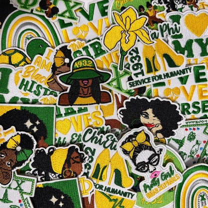 18 Pcs Zeta Phi Beta Patches - Sorority Embroidered Veteran Patches