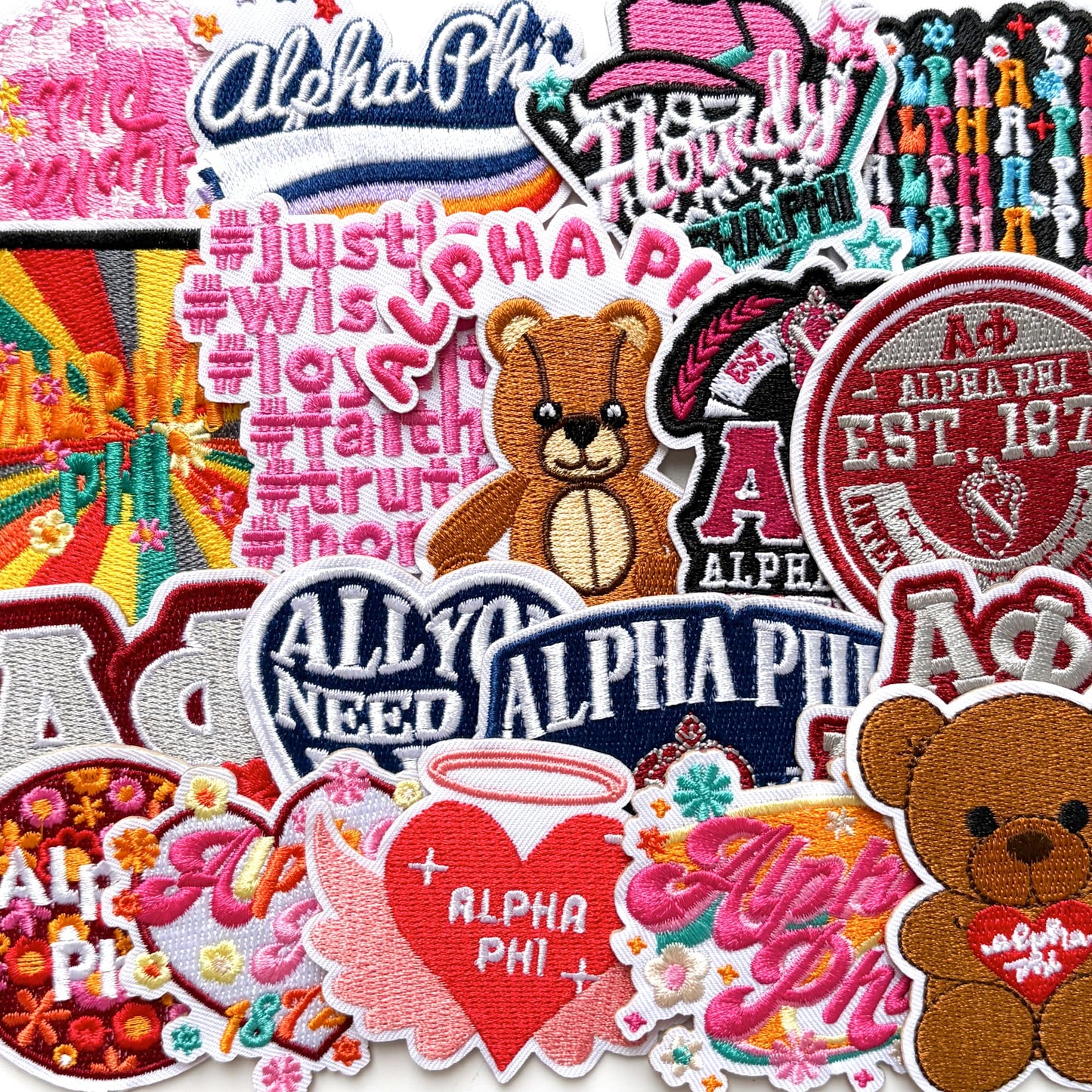 18 Pcs Zeta Phi Beta Patches - Sorority Embroidered Veteran Patches