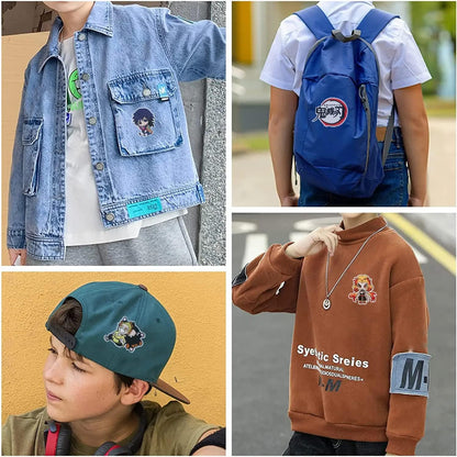 19 Pcs Anime Patches - Embroidered Iron On Set Veteran Patches