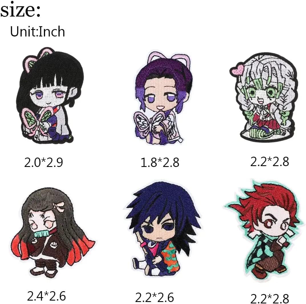 19 Pcs Anime Patches - Embroidered Iron On Set Veteran Patches