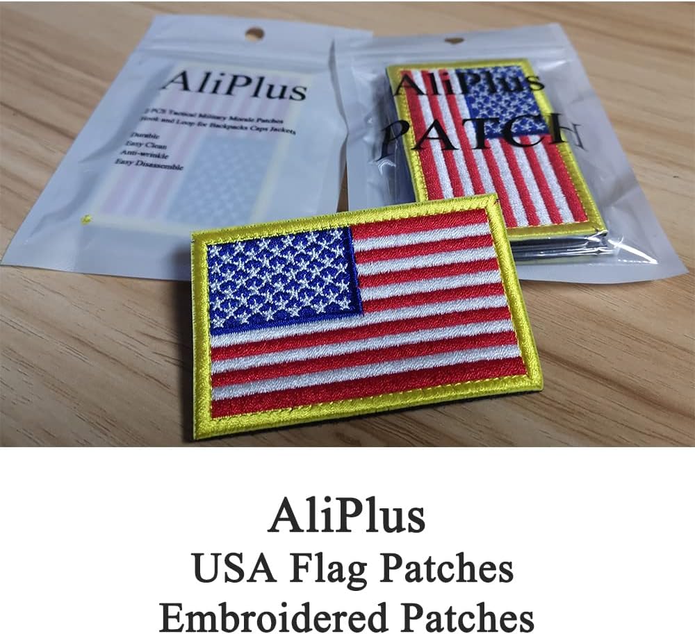 2 Pcs US Flag Patches - Tactical Military Morale Veteran Patches