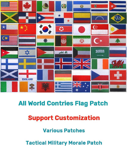 2 Pcs US Flag Patches - Tactical Military Morale Veteran Patches