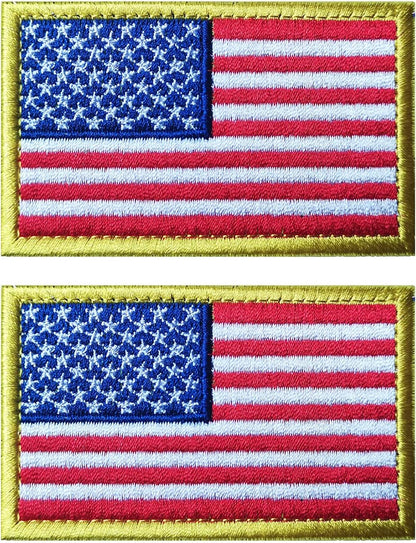 2 Pcs US Flag Patches - Tactical Military Morale Veteran Patches