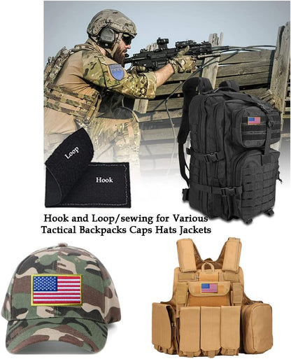 2 Pcs US Flag Patches - Tactical Military Morale Veteran Patches