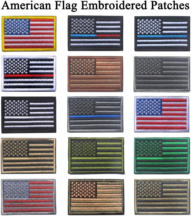 2 Pcs US Flag Patches - Tactical Military Morale Veteran Patches