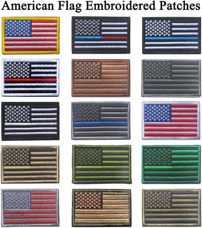 2 Pcs US Flag Patches - Tactical Military Morale Veteran Patches