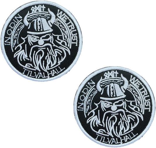 2 Pcs Viking Valhalla Patch - In Odin We Trust Veteran Patches