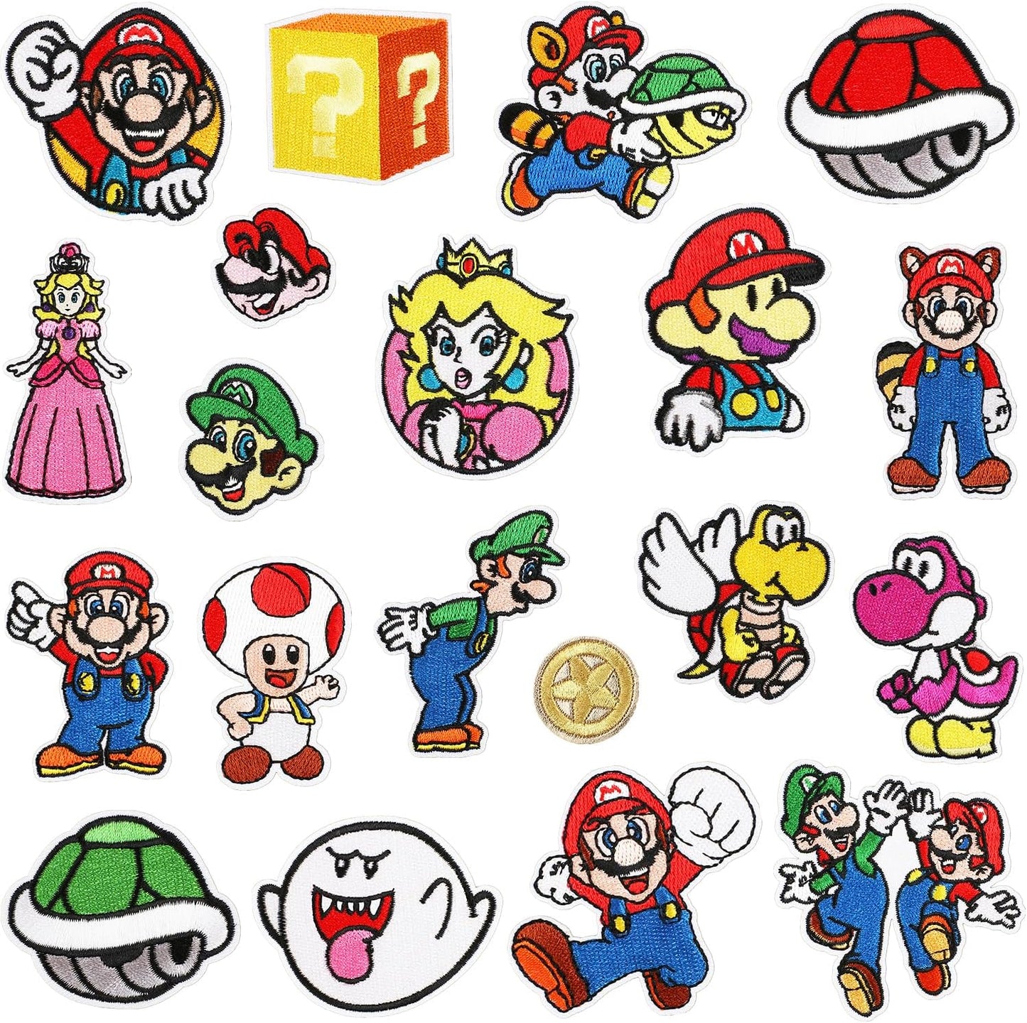 20 Pcs Cartoon Anime Patches - Iron On Embroidered Veteran Patches