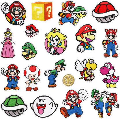 20 Pcs Cartoon Anime Patches - Iron On Embroidered Veteran Patches