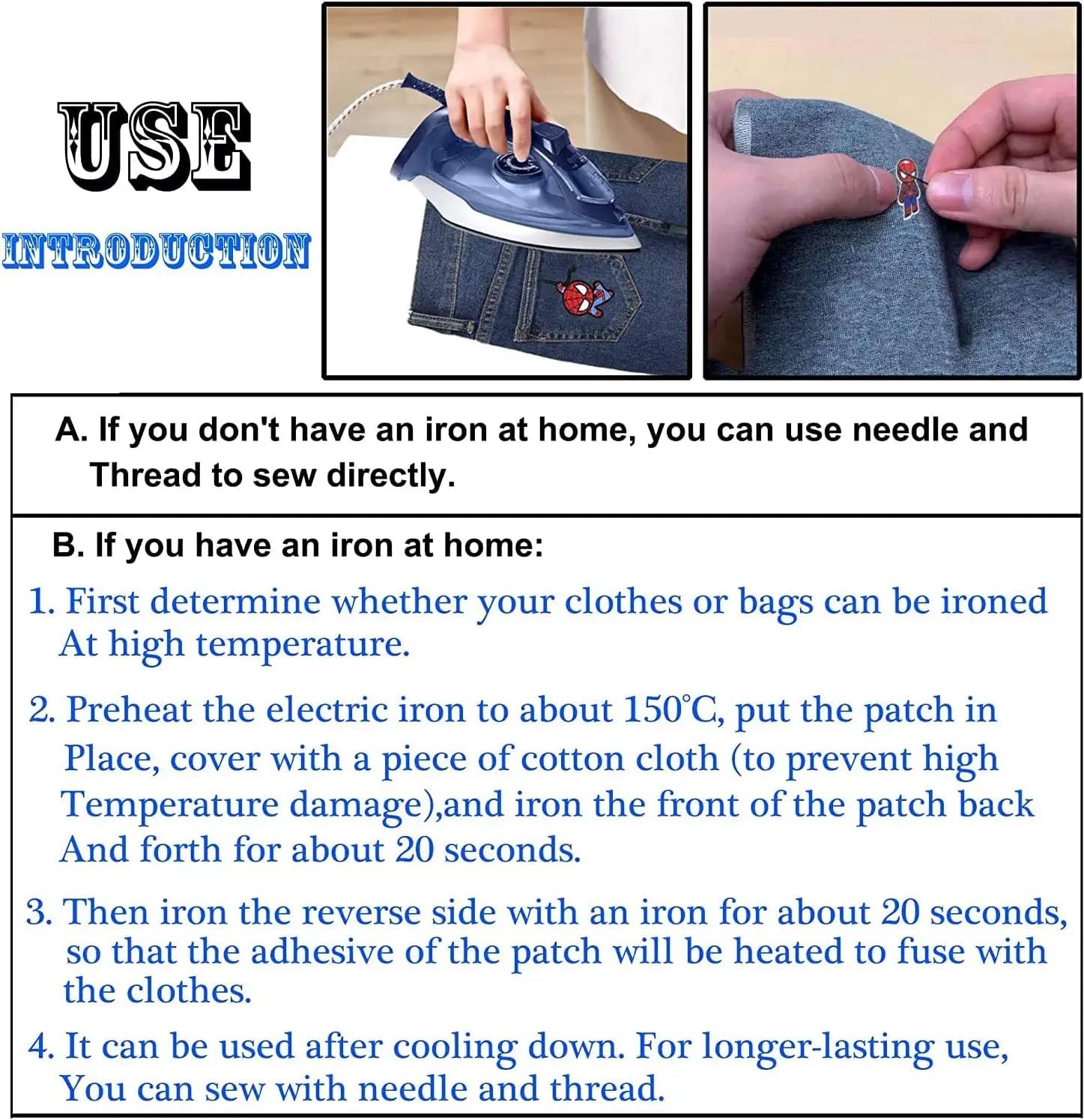 20 Pcs Embroidered Applique Patches - Repair Set Veteran Patches