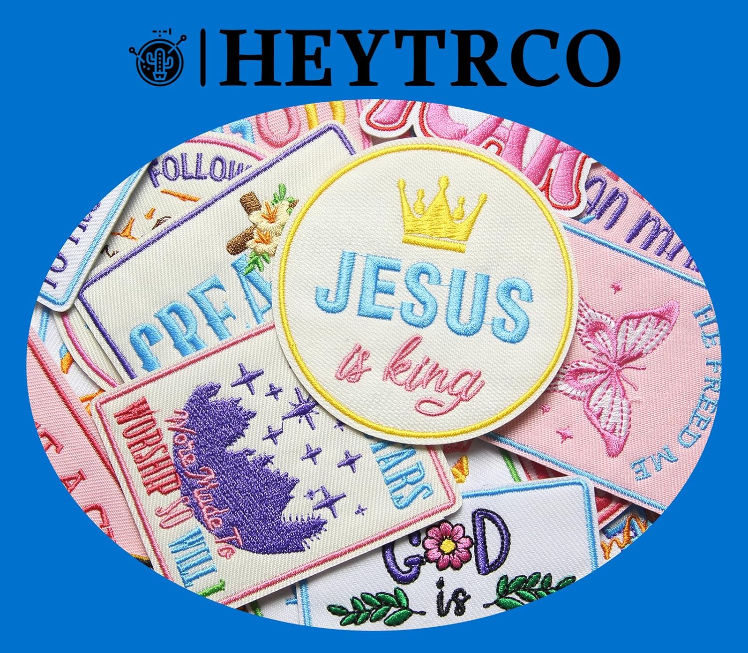 20 Pcs Faith Iron On Patches - Christian Religious Veteran Patches