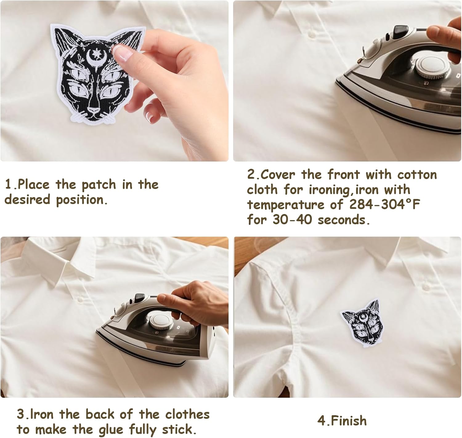 20 Pcs Goth Skull Patches - Punk Embroidered Set Veteran Patches