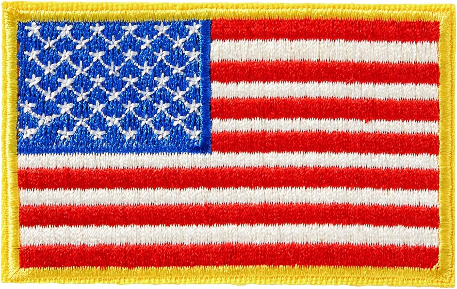 24 Pack American Flag Patches - 3x2" Embroidered Veteran Patches